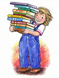 Boy with books